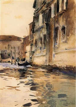 Venecia clásica Painting - Canal Veneciano Palacio Esquina John Singer Sargent Venecia